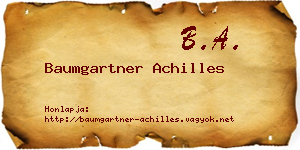 Baumgartner Achilles névjegykártya